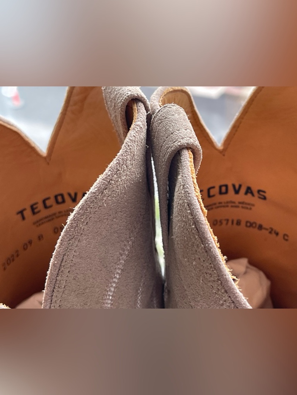 Tecovas FABULOUS Abby coastal cowgirl/festival season boots in Driftwood Suede! - Picture 12 of 17